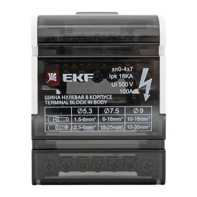 Шина нулевая в корпусе 4х7 EKF sn0-4x7