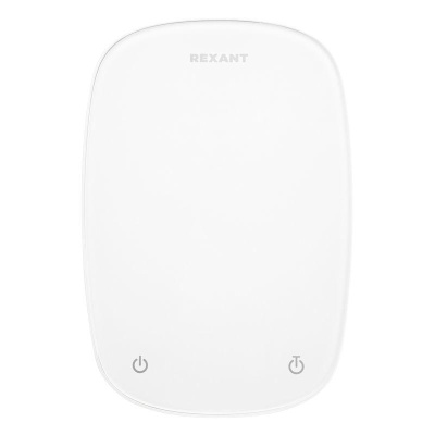 Весы кухонные электронные бел. овальные cтекло до 5кг Rexant 72-1006