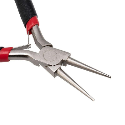 Круглогубцы Мини 120 мм никелированные, авторазжим, обливные рукоятки | 12-4606 | REXANT