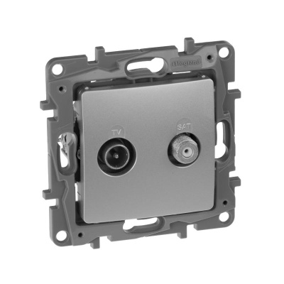 Etika Алюминий Розетка Розетка TV/SAT 2-х кабельная | 672457 | Legrand