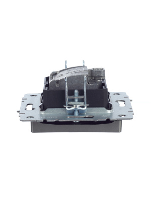 BRITE Розетка двойная TV+SAT РТВ/РСп12-БрС сталь