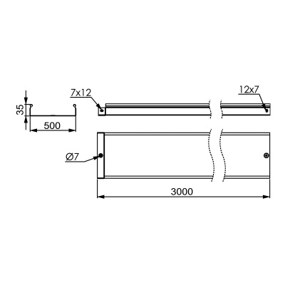 Лоток 500х35 L3000