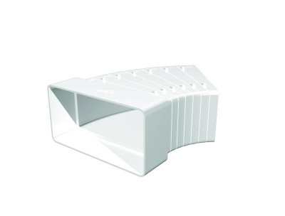 511КРП, Колено разноугловое горизонтальное пластик, 55х110