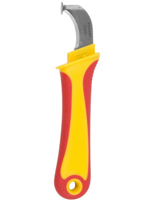 Нож монтажника нержавеющая сталь с "пяткой" Rexant 12-4935