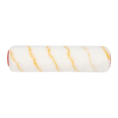 Ролик (сменный) полиамид белый с желтой полосой, ворс 11 мм, ширина ролика 240 мм, Ø 42 мм, бюгель 6