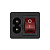 Выключатель клавишный 250В 6А (4с) ON-OFF подсветка+штекер C8 2PIN красн. Rexant 36-2285