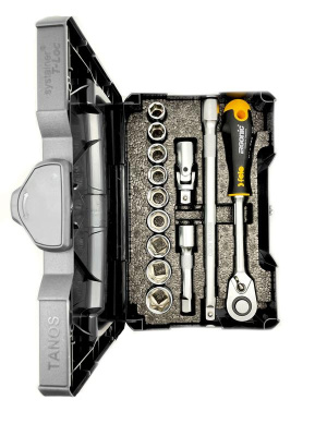 Набор метрических головок с удлиненной трещоткой Ergonic в кейсе, 13шт 05681318 | 05681318 | Felo