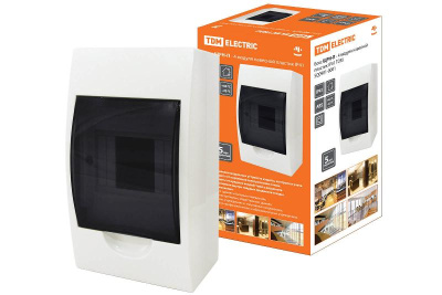 Бокс пластиковый навесной ЩРН-П-4модуля  IP41  | SQ0901-0001 | TDM