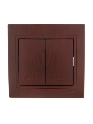 Выключатель 2-кл. СП Mira 10А вишня LEZARD 701-0601-101