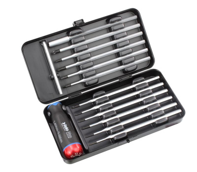 Отвертка c регулировкой крутящего момента Серия Nm 1,5-3,0 с набором насадок 12 шт в кейсе plus/minu