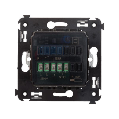 Термостат для теплых полов в стену, "Avanti", "Черный матовый" | 4412163 | DKC